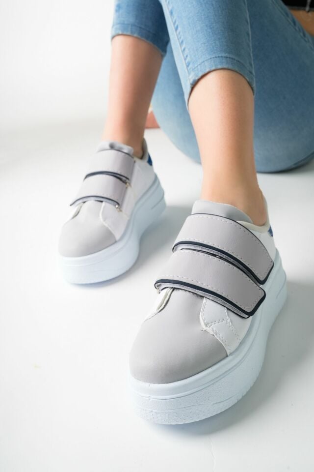 Kadın Bantlı Günlük Yüksek Taban Ayakkabı Miraya