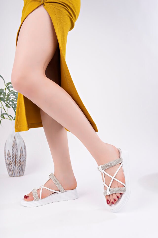 Kadın Günlük Şık Terlik Beyaz - 36