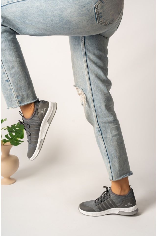 Unisex Yazlık Sneaker Ayakkabı Nayeli Füme - 36