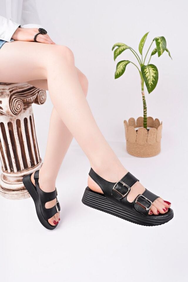 Kadın Günlük Şık Sandalet Naeva Siyah - 37