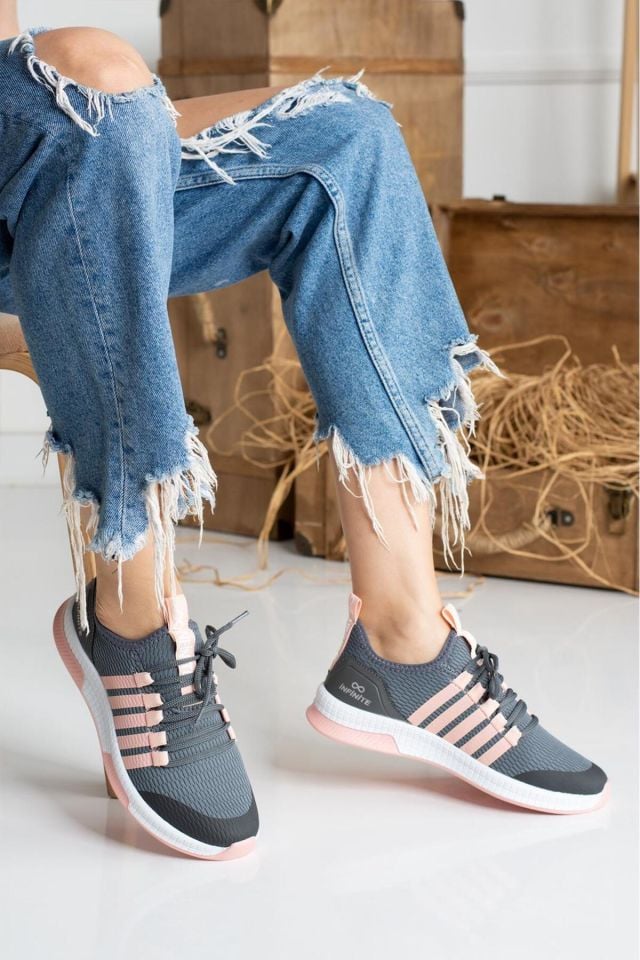 Unisex Yazlık Sneaker Ayakkabı Nayeli FümePudra - 40