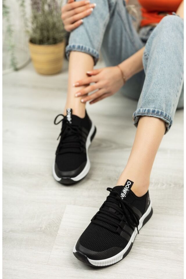 Unisex Yazlık Sneaker Ayakkabı Nayeli Siyah - 44