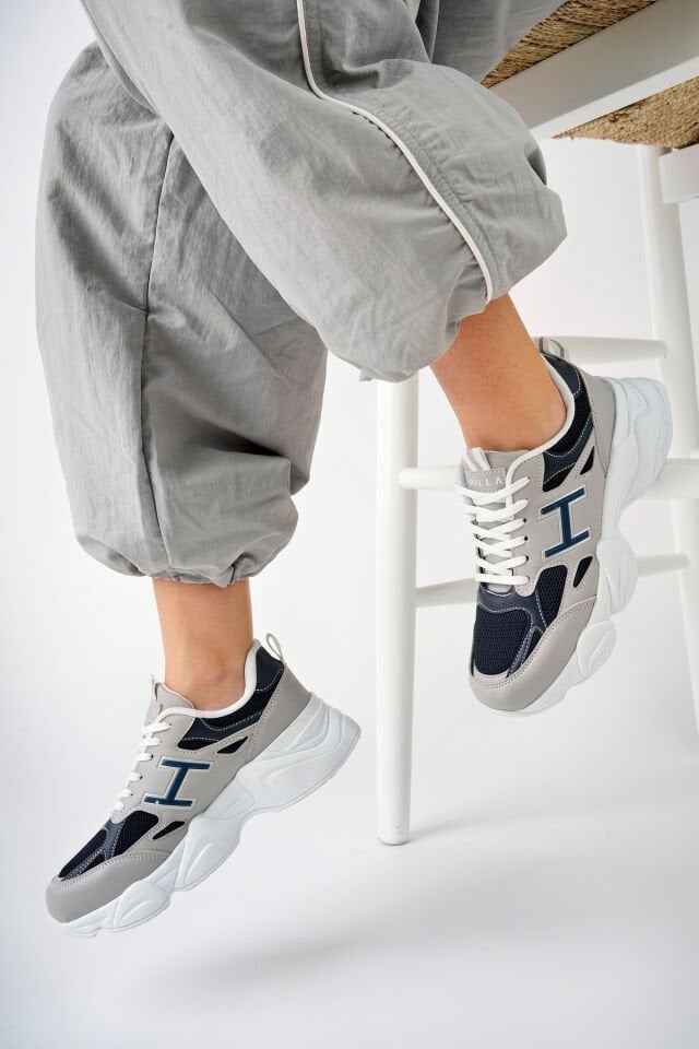 Kadın Sneaker Yüksek Taban Ayakkabı Milena Buz Lacivert - 39