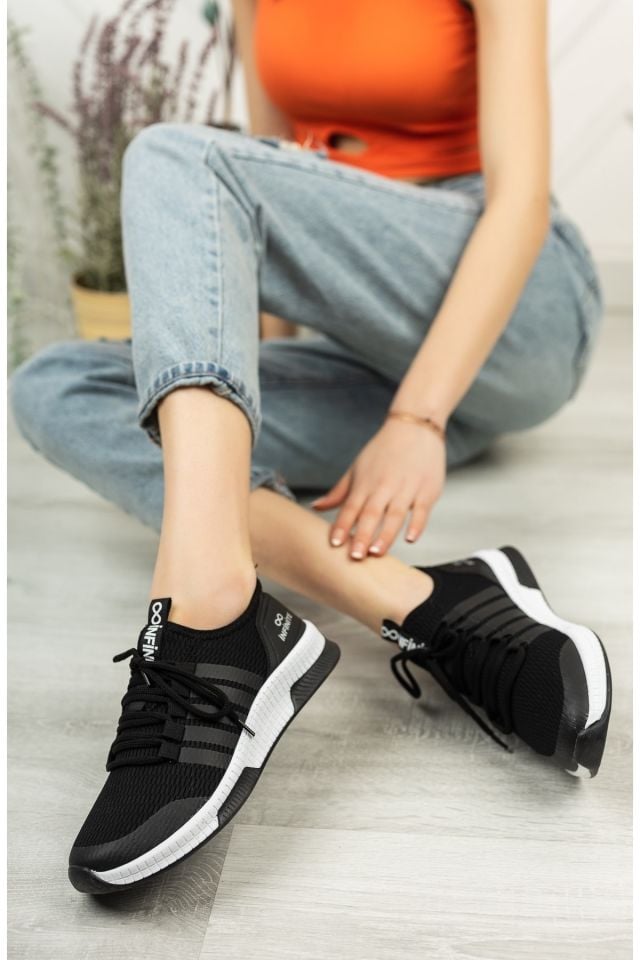 Unisex Yazlık Sneaker Ayakkabı Nayeli Siyah - 38