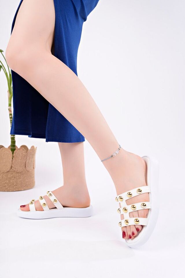 Kadın Günlük Şık Terlik Lumina Beyaz - 39