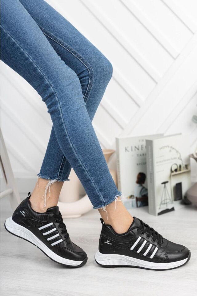 Kadın Spor Ayakkabı Faela Siyah Beyaz - 38