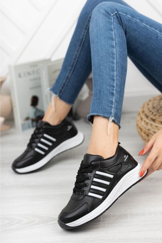 Kadın Spor Ayakkabı Faela Siyah Beyaz - 40