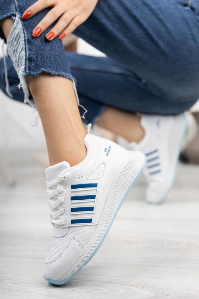 Kadın Spor Ayakkabı Faela Beyaz Mavi - 40