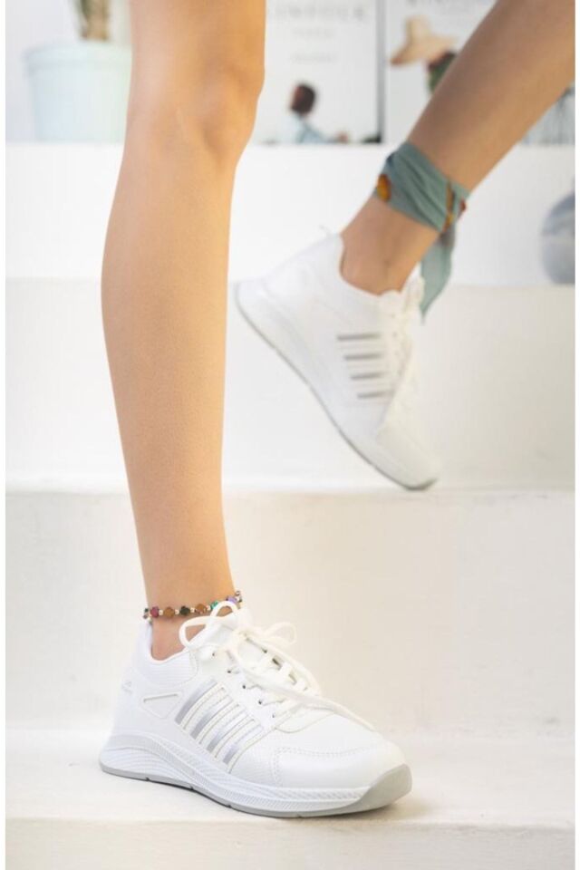 Kadın Spor Ayakkabı Faela Beyaz Gri - 40