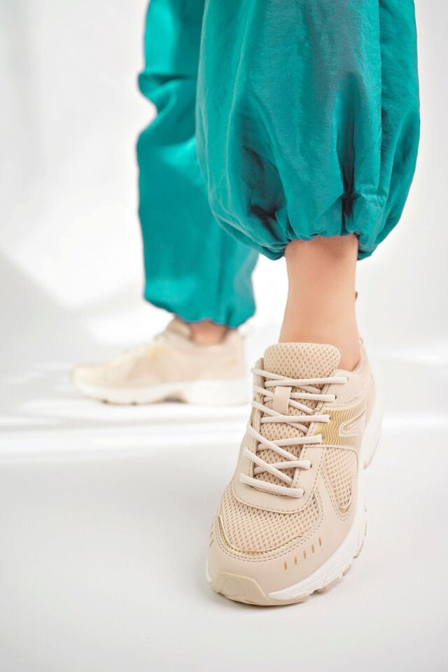 Kadın Sneaker Günlük Ayakkabı Liora Krem - 36