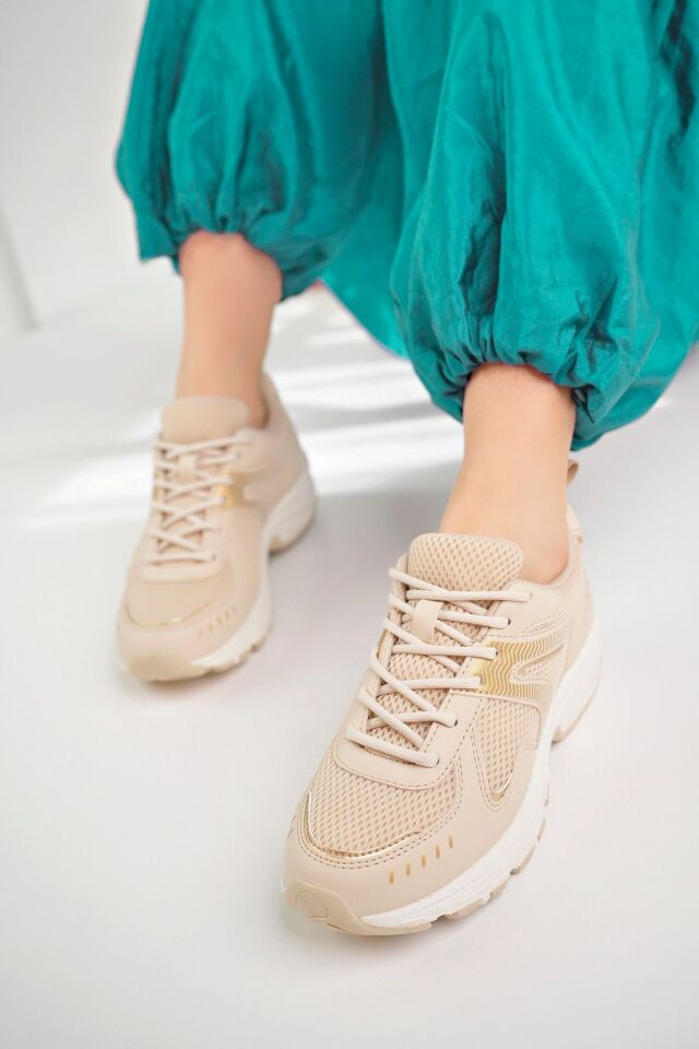 Kadın Sneaker Günlük Ayakkabı Liora Krem - 36