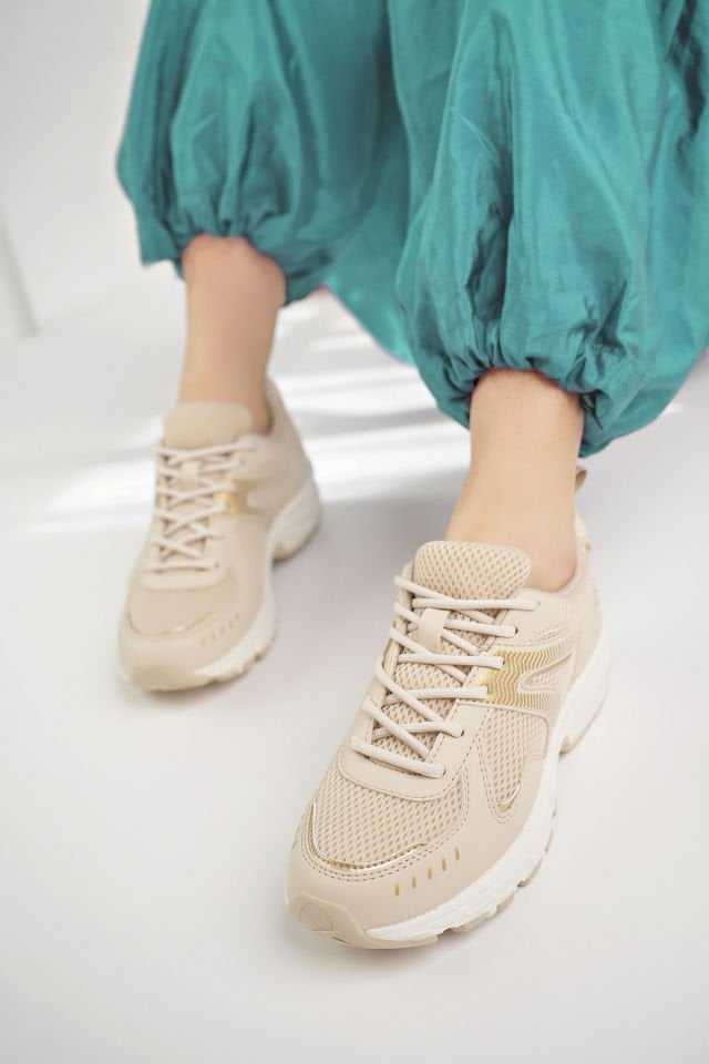 Kadın Sneaker Günlük Ayakkabı Liora Krem - 36