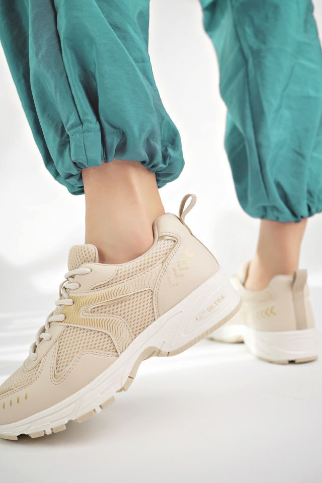Kadın Sneaker Günlük Ayakkabı Liora Krem - 36