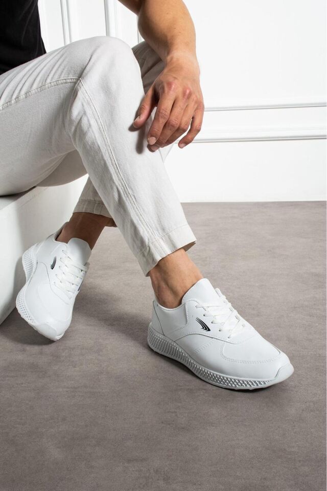 Erkek Sneaker Günlük Rahat Ayakkabı Beyaz - 41