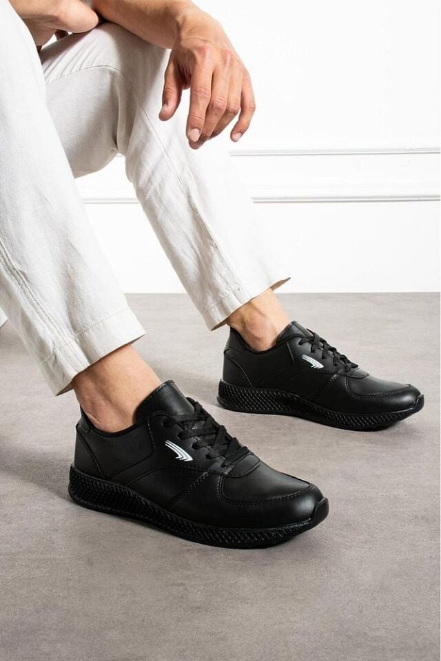 Erkek Sneaker Günlük Rahat Ayakkabı Delira Siyah - 41