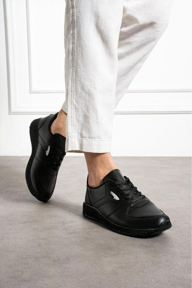 Erkek Sneaker Günlük Rahat Ayakkabı Delira Siyah - 41