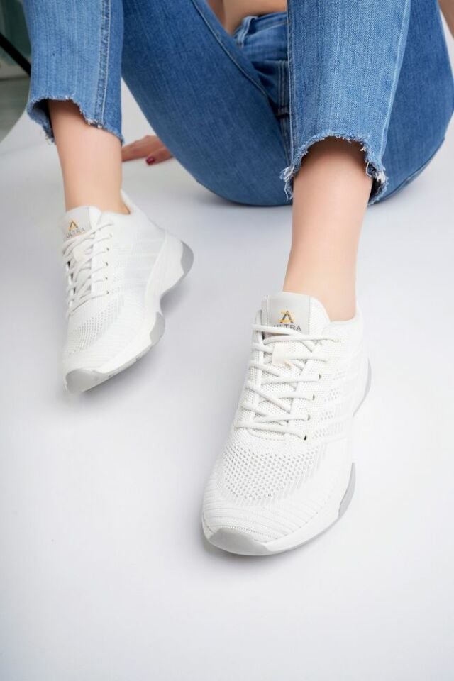 Kadın Triko Günlük Sneaker Ayakkabı Olira Beyaz - 37