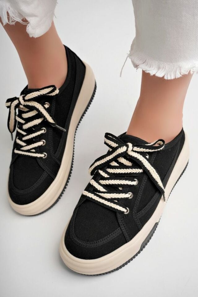 Kadın Sneaker Günlük Ayakkabı Amelina Siyah - 39