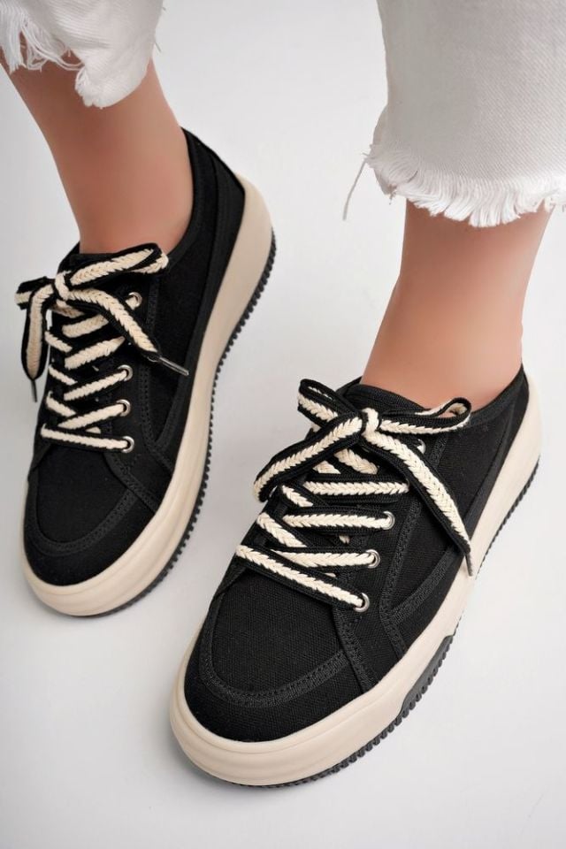 Kadın Sneaker Günlük Ayakkabı Amelina Siyah - 36