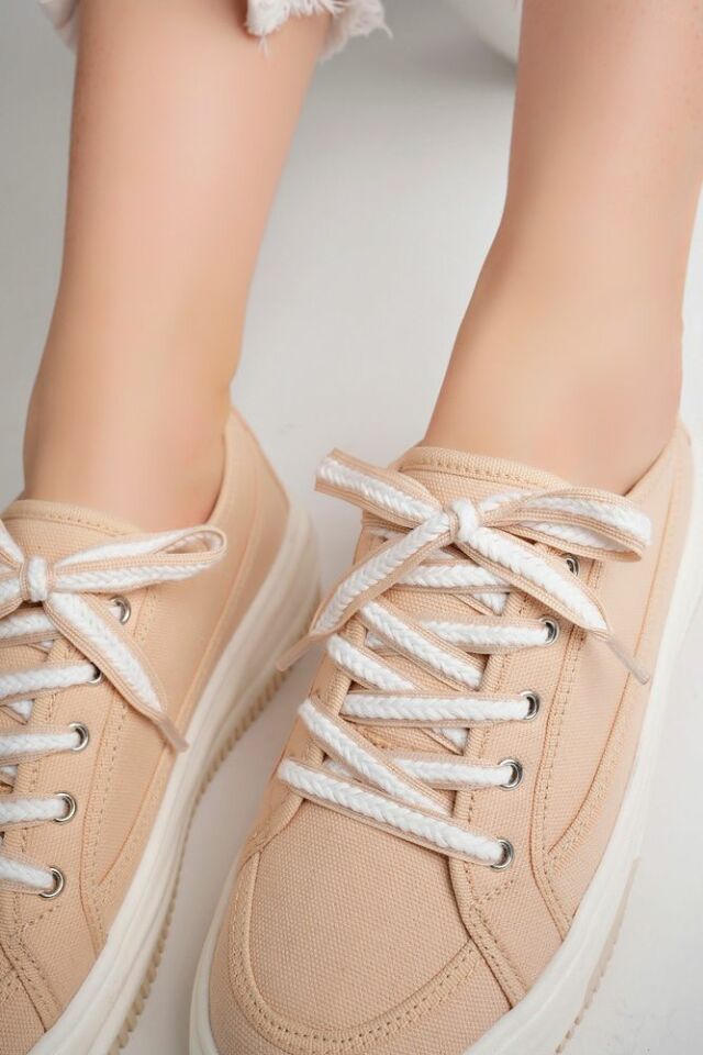 Kadın Sneaker Günlük Ayakkabı Amelina Bej - 39