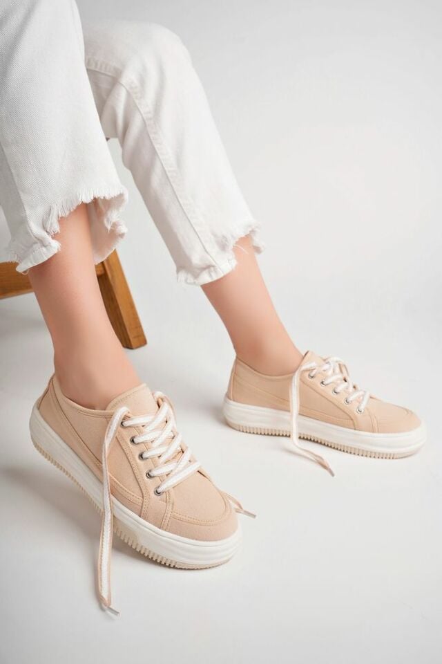 Kadın Sneaker Günlük Ayakkabı Amelina Bej - 37