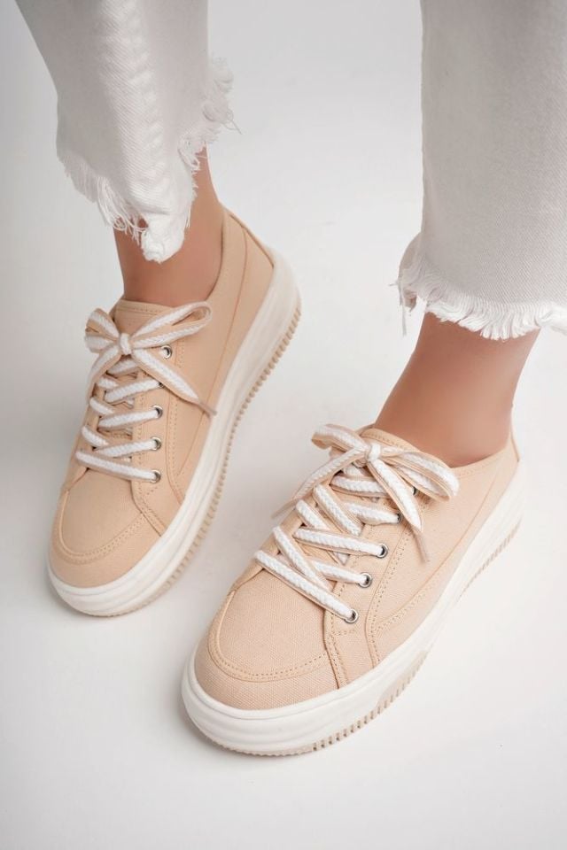 Kadın Sneaker Günlük Ayakkabı Amelina Bej - 37