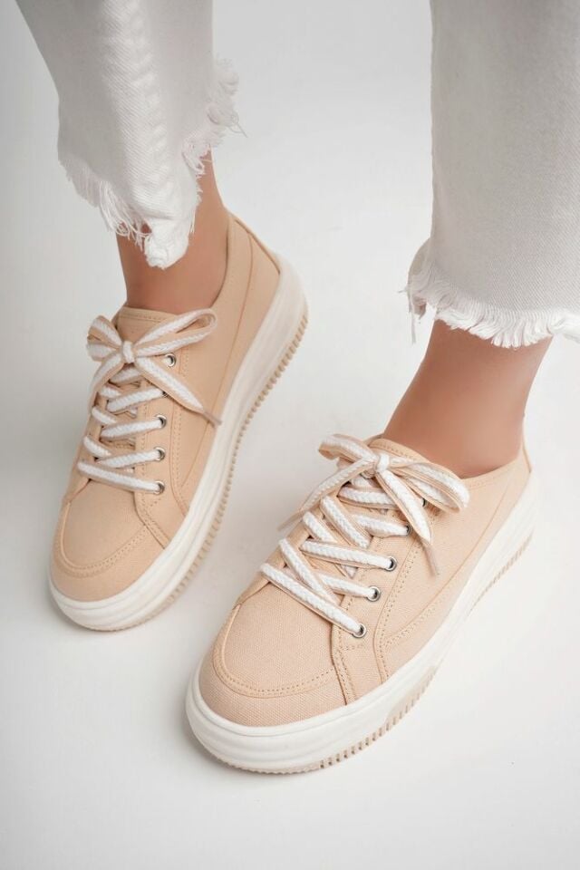Kadın Sneaker Günlük Ayakkabı Amelina Bej - 38