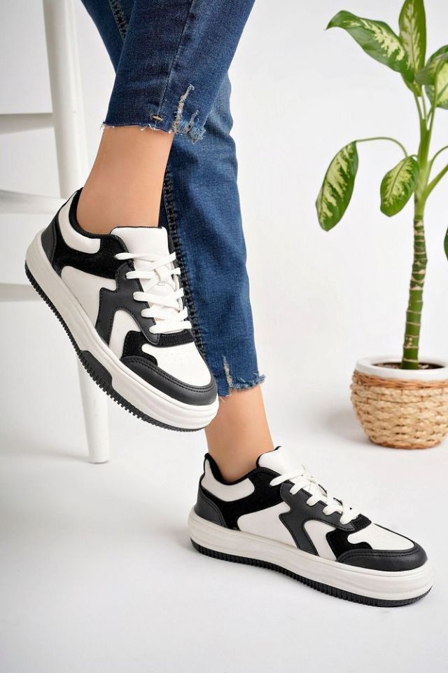 Kadın Günlük Ayakkabı Luvina Siyah Beyaz - 39