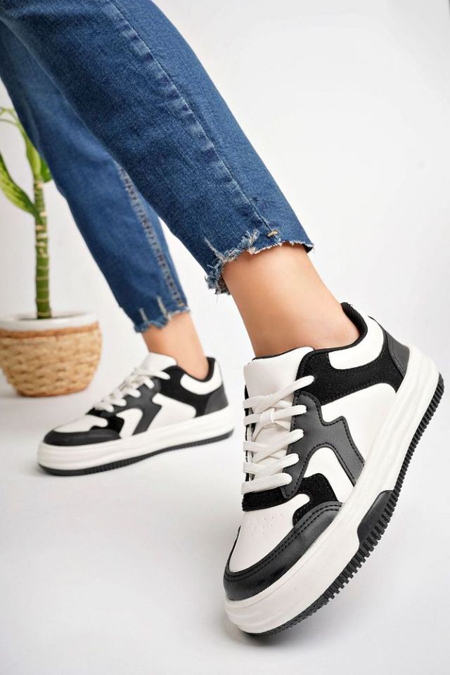 Kadın Günlük Ayakkabı Luvina Siyah Beyaz - 40