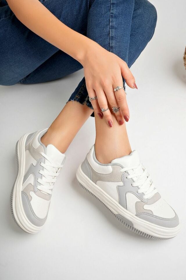 Kadın Günlük Ayakkabı Luvina Gri Beyaz - 36