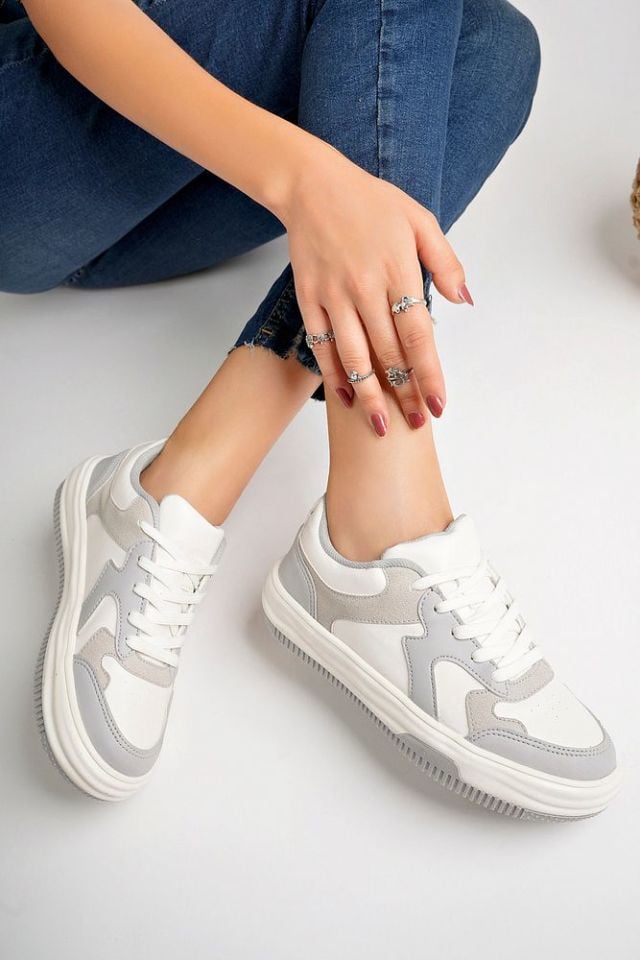 Kadın Günlük Ayakkabı Luvina Gri Beyaz - 40