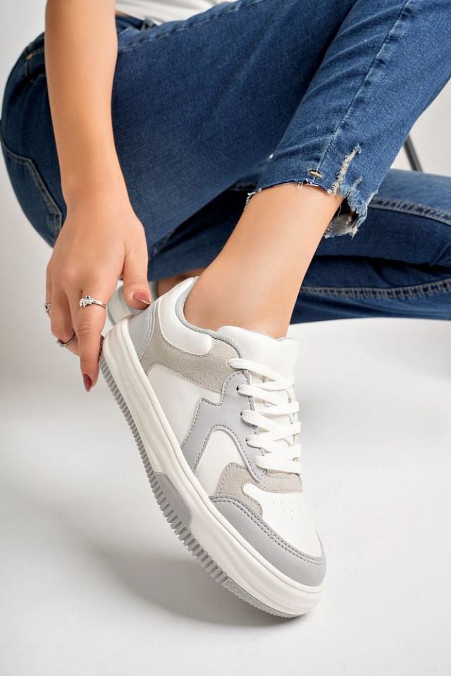 Kadın Günlük Ayakkabı Luvina Gri Beyaz - 40