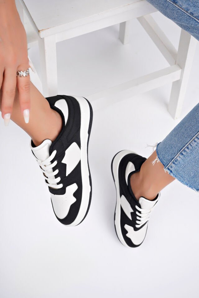 Kadın Günlük Sneaker Ayakkabı Talira Siyah Beyaz - 39