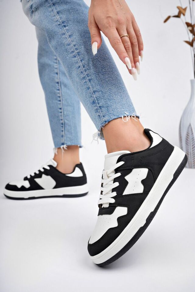 Kadın Günlük Sneaker Ayakkabı Talira Siyah Beyaz - 39