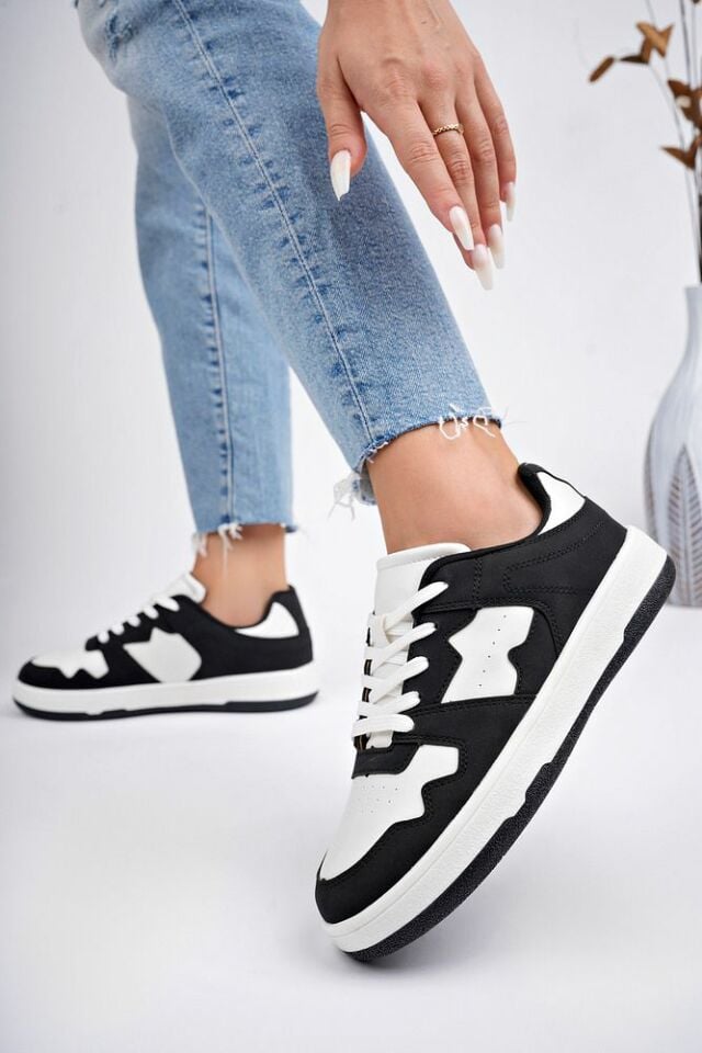 Kadın Günlük Sneaker Ayakkabı Talira Siyah Beyaz - 36