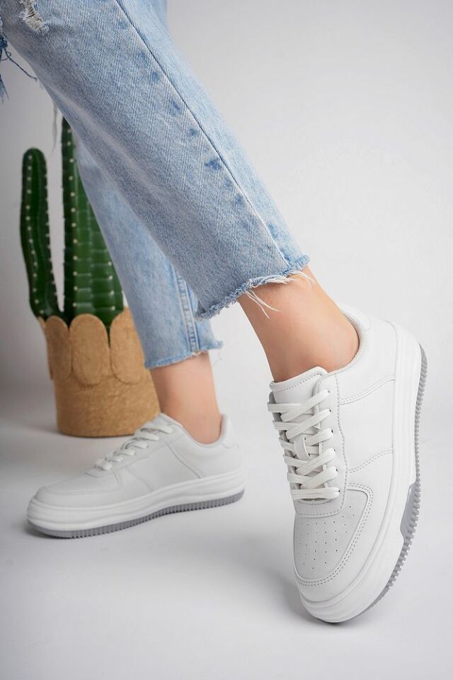 Kadın Sneaker Günlük Ayakkabı Maraya Gri - 37