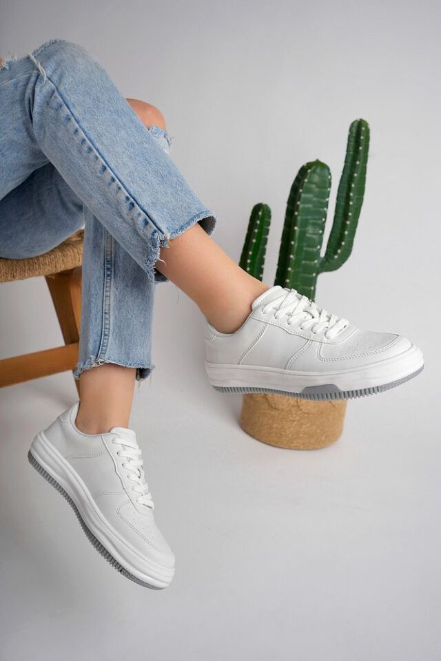 Kadın Sneaker Günlük Ayakkabı Maraya Gri - 37
