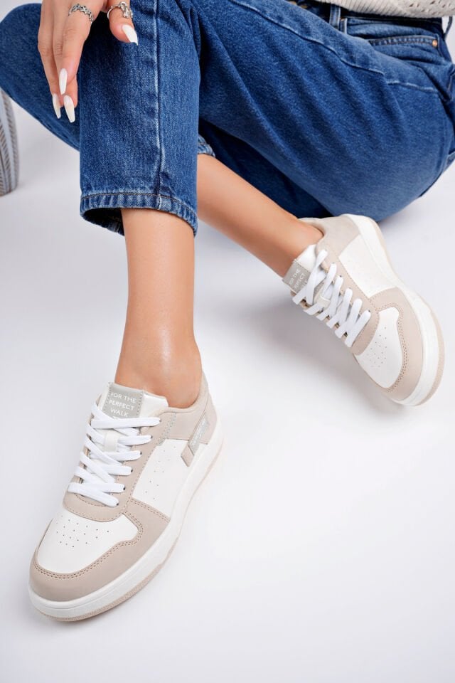 Kadın Günlük Sneaker Ayakkabı Celira Bej - 36