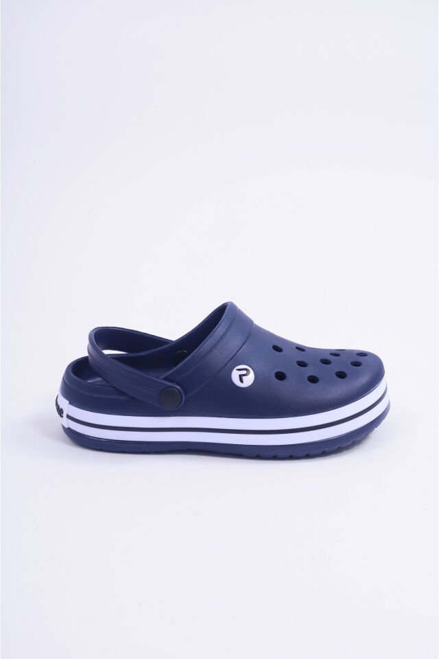 Unisex Bant Detaylı Günlük Rahat Terlik Lacivert - 42