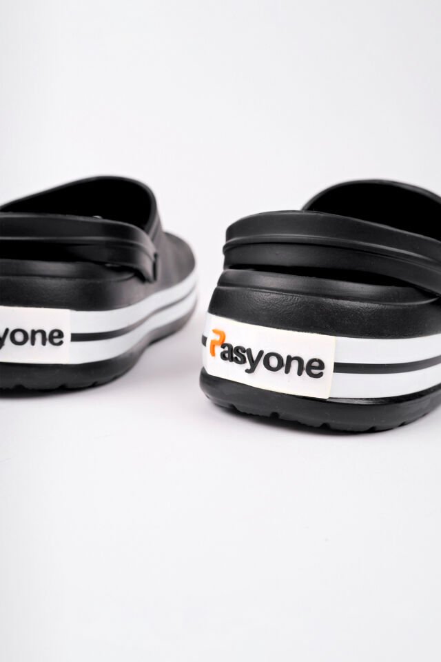 Unisex Bant Detaylı Günlük Rahat Terlik Siyah - 36