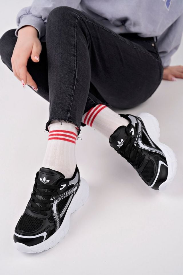 Kadın Sneaker Günlük Ayakkabı Oraya Siyah Beyaz - 38