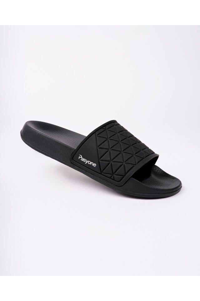 Erkek Siyah Confort Günlük Havuz Plaj Rahat Eva Terlik Siyah Siyah - 44