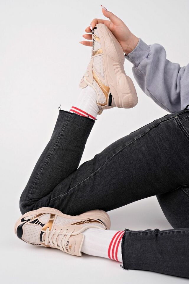 Kadın Sneaker Günlük Ayakkabı Miren Bej - 39