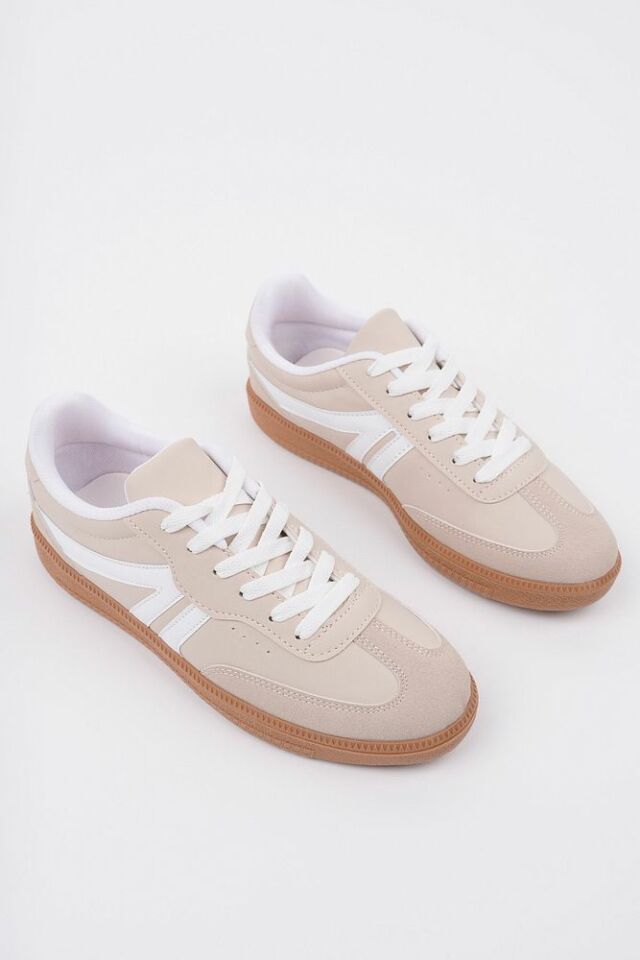 Sneaker Günlük Ayakkabı Leira Krem - 38