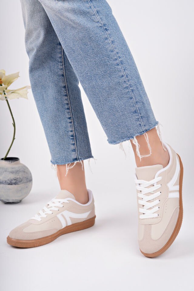 Sneaker Günlük Ayakkabı Leira Krem - 40