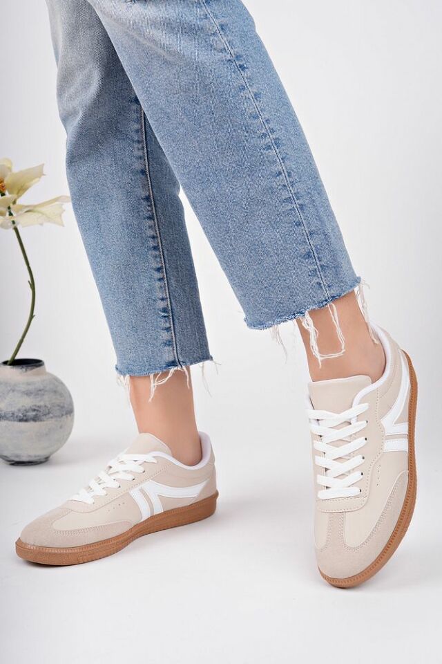 Sneaker Günlük Ayakkabı Leira Krem - 37