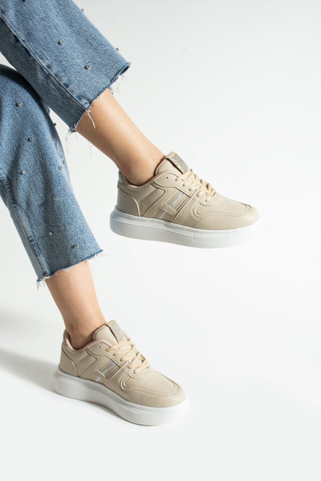 Kadın Günlük Sneaker Ayakkabı Bej - 40