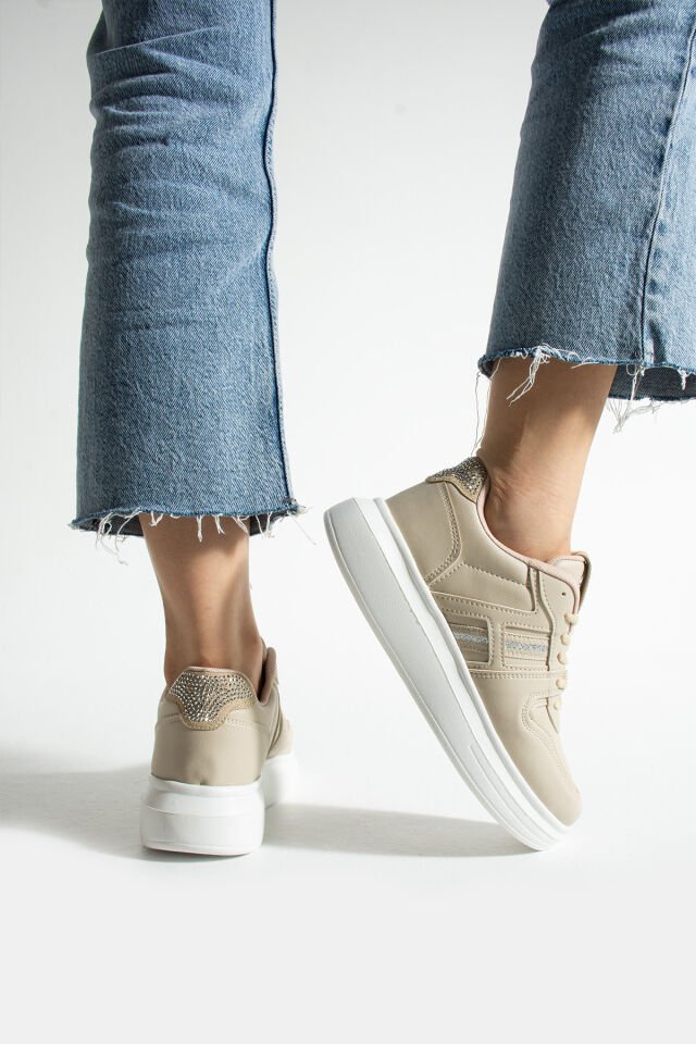 Kadın Günlük Sneaker Ayakkabı Bej - 36