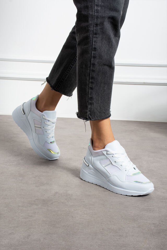 Kadın Yüksek Günlük Ayakkabı Beyaz - 37