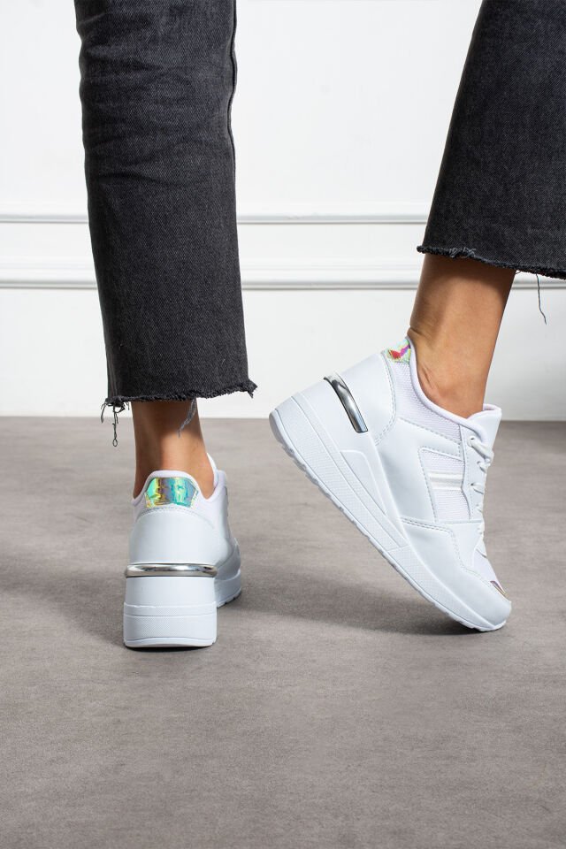 Kadın Yüksek Günlük Ayakkabı Beyaz - 40